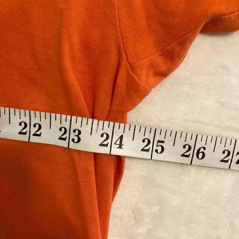 Polo‎ Ralph Lauren T-Shirt Mens XL Orange Cotton Vintage Made in USA Pocket Tee